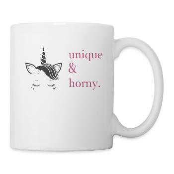 Unique & Horny. - Tasse - Weiß - Rechts