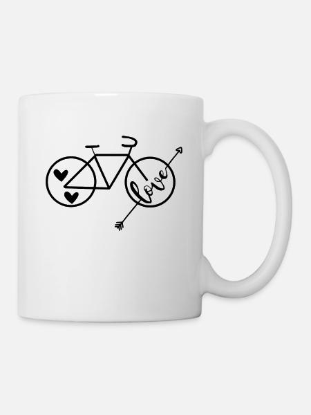 Fahrrad - Tasse - Weiß