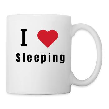 I love sleeping - Tasse - Weiß - Rechts