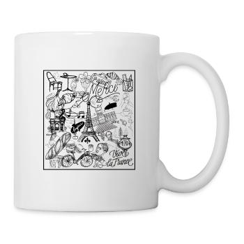 Paris Illustration Doodle Design - Mug - white - Right