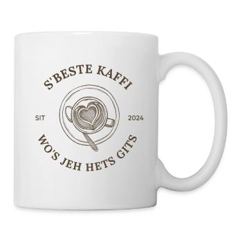 S beste kaffi wo s jeh hets gits - Tasse - Weiß - Rechts