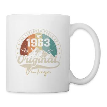 Retro 1963 Geburtstagsgeschenk 1963 Jahrgang 1963 - Tasse - Weiß - Rechts
