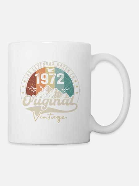 Retro 1972 Geburtstagsgeschenk 1972 Jahrgang 1972 - Tasse - Weiß
