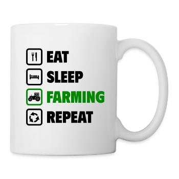 Eat, sleep, farm, repeat - Mug - white - Right