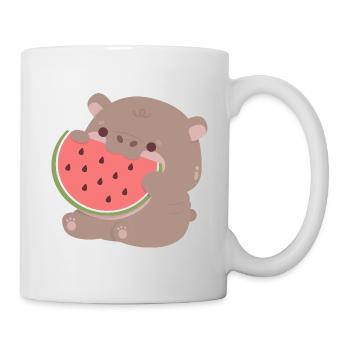 Muh Deng Nilpferd Wassermelone - Tasse - Weiß - Rechts