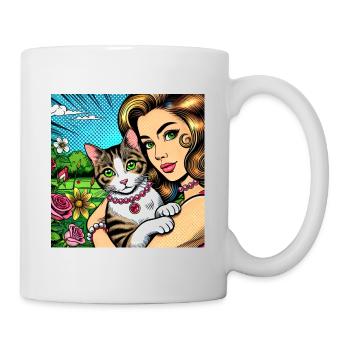 Ame Feline - Mug blanc - blanc - Droite