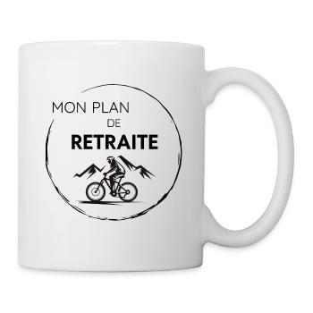 CADEAU CYCLISTE RETRAITÉ -CYCLISME DÉPART RETRAITE - Mug blanc - blanc - Droite