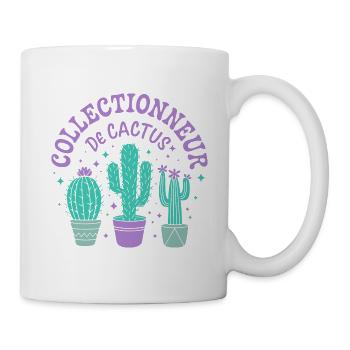 Collectionneur de Cactus - Mug blanc - blanc - Droite