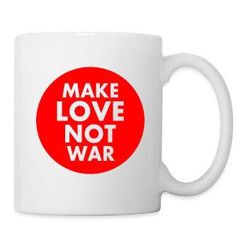 Make love not war - Tasse - Weiß - Rechts