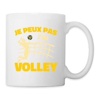 Ich kann nicht Volleyball spielen - Tasse - Weiß - Rechts