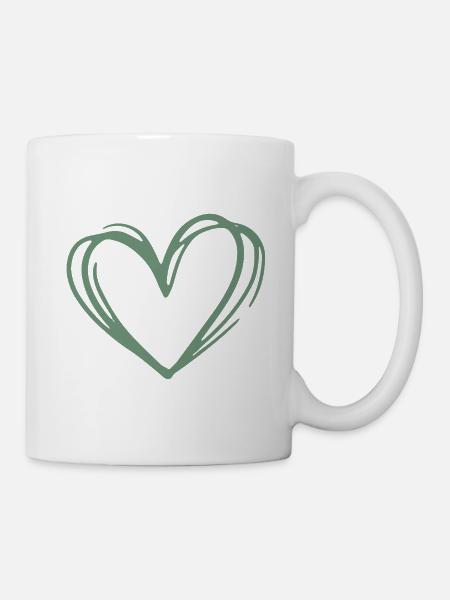 Simple heart - Mug - white