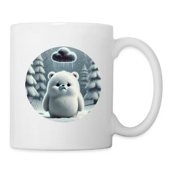 Eisbär im eisigen Regen - Tasse - Weiß - Rechts