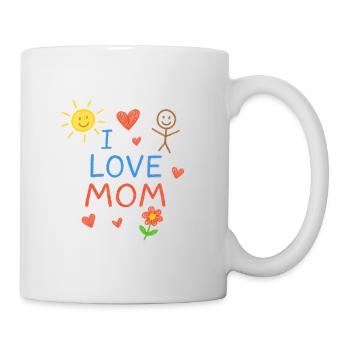 Ich liebe dich Mama,Muttertag,Weihnachten,Humor - Tasse - Weiß - Rechts