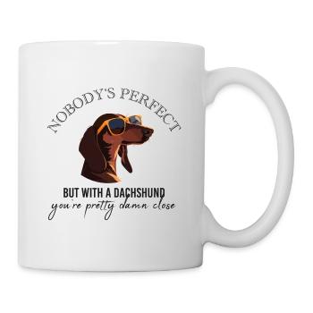 Nobodys parfait Teckel Dackel Saucisse Chien - Mug blanc - blanc - Droite