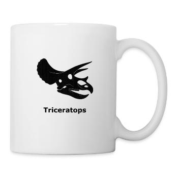 Crâne de tricératops scientifique - Mug blanc - blanc - Droite
