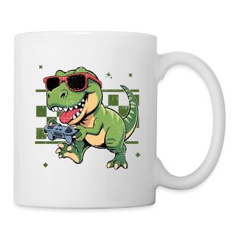 Dinosaur Trex Gaming Video Games Cool Kids - Mug - white - Right