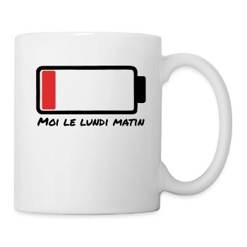 Monday morning – dead battery - Mug - white - Right