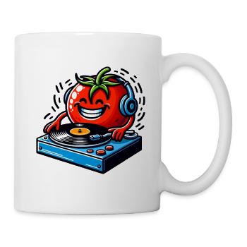 DJ Tomato auf den frischen Beats - Tasse - Weiß - Rechts