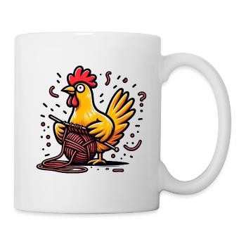 Gloussement et pourpre - Mug blanc - blanc - Droite