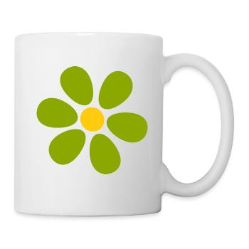Fleur verte, fleur verte, fleurs vertes, jour de la Saint-Patrick - Mug blanc - blanc - Droite