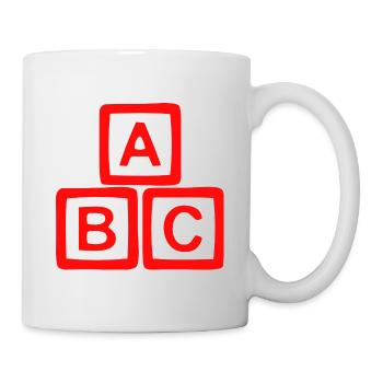 ABC Block Contrast Design - Mug - white - Right