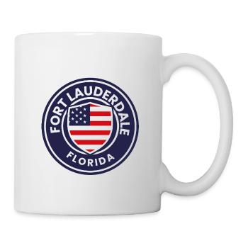 Fort Lauderdale Flag Emblem - Mug - white - Right