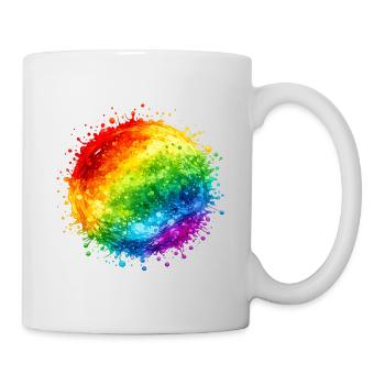 Rainbow Color Splash Explosion - Mug - white - Right