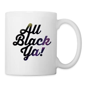 All Black Ya Neon Streifen Schrift - Tasse - Weiß - Rechts