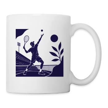 TENNIS WORLD - bg tennis AI généré - Mug blanc - blanc - Droite