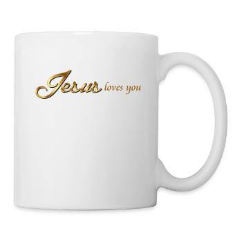 Jesus liebt dich - Tasse - Weiß - Rechts