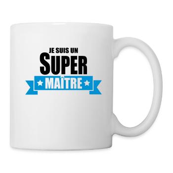 je suis un super maître - Mug blanc - blanc - Droite