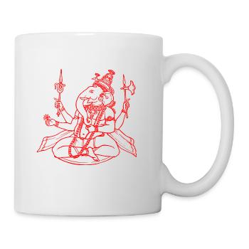 GANESHA YOGA / MEDITATION T-SHIRT - Mug - white - Right