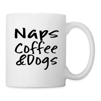 Naps, Café et chiens - Mug blanc - blanc - Droite