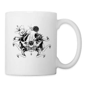 The Skull the Flowers and the Snail - Mug - white - Right