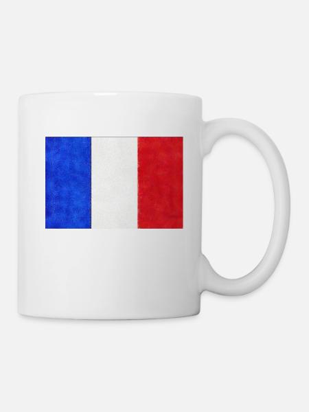 Drapeau français tricolore France - Mug blanc - blanc