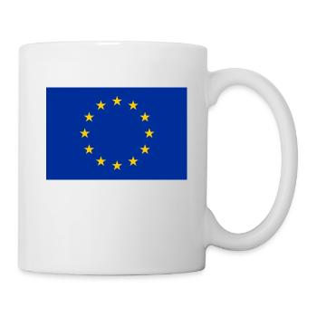 EU Fahne - Tasse - Weiß - Rechts