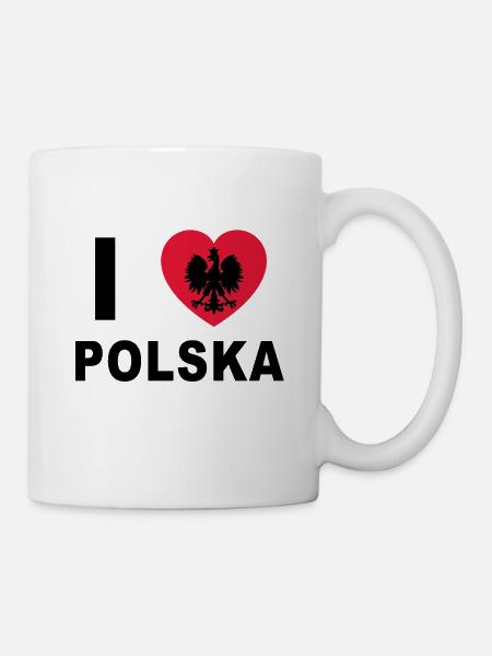 J'aime la Pologne / J'aime la Pologne - Mug blanc - blanc