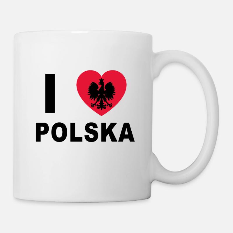 J'aime la Pologne / J'aime la Pologne - Mug blanc - blanc