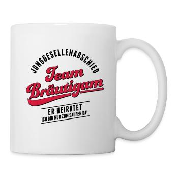Équipe de mariés pour enterrement de vie de garçon - Mug blanc - blanc - Droite