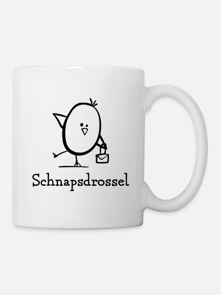 Schnaps s'étouffe sur le chemin du retour - Mug blanc - blanc