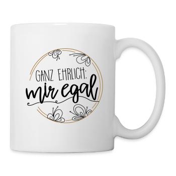 TRES HONNETE: Je m'en fiche! - Mug blanc - blanc - Droite