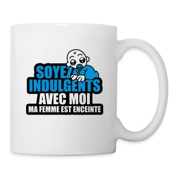 soyez indulgents avec moi ma femme est enceinte - Mug blanc - blanc - Droite