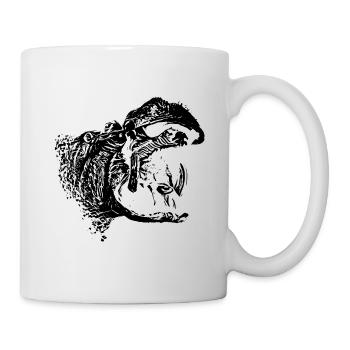Nilpferd - Tasse - Weiß - Rechts