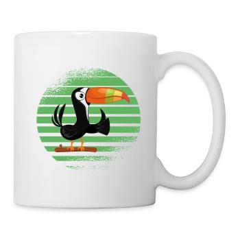 Tropischer Vogel Tukan - Tasse - Weiß - Rechts