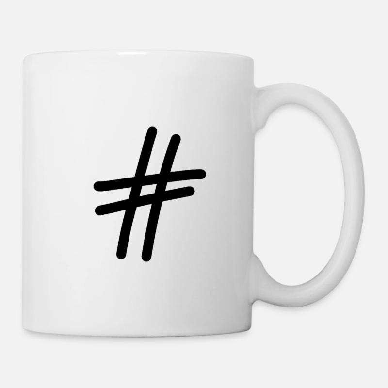 Hashtag - Tasse - Weiß