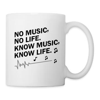 No Music No Life - Tasse - Weiß - Rechts