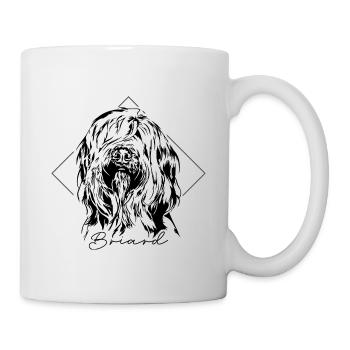 BRIARD Hund Hunde Hundeportrait Rassehund Wilsigns - Tasse - Weiß - Rechts