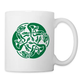 Irlande Ornement celtique Wolfhound Triskele - Mug blanc - blanc - Droite