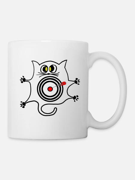Cat darts - Mug - white