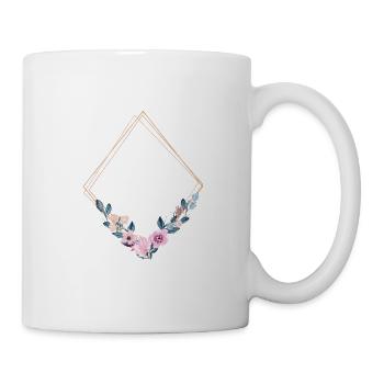 Fleurs triangulaires personnalisables - Mug blanc - blanc - Droite